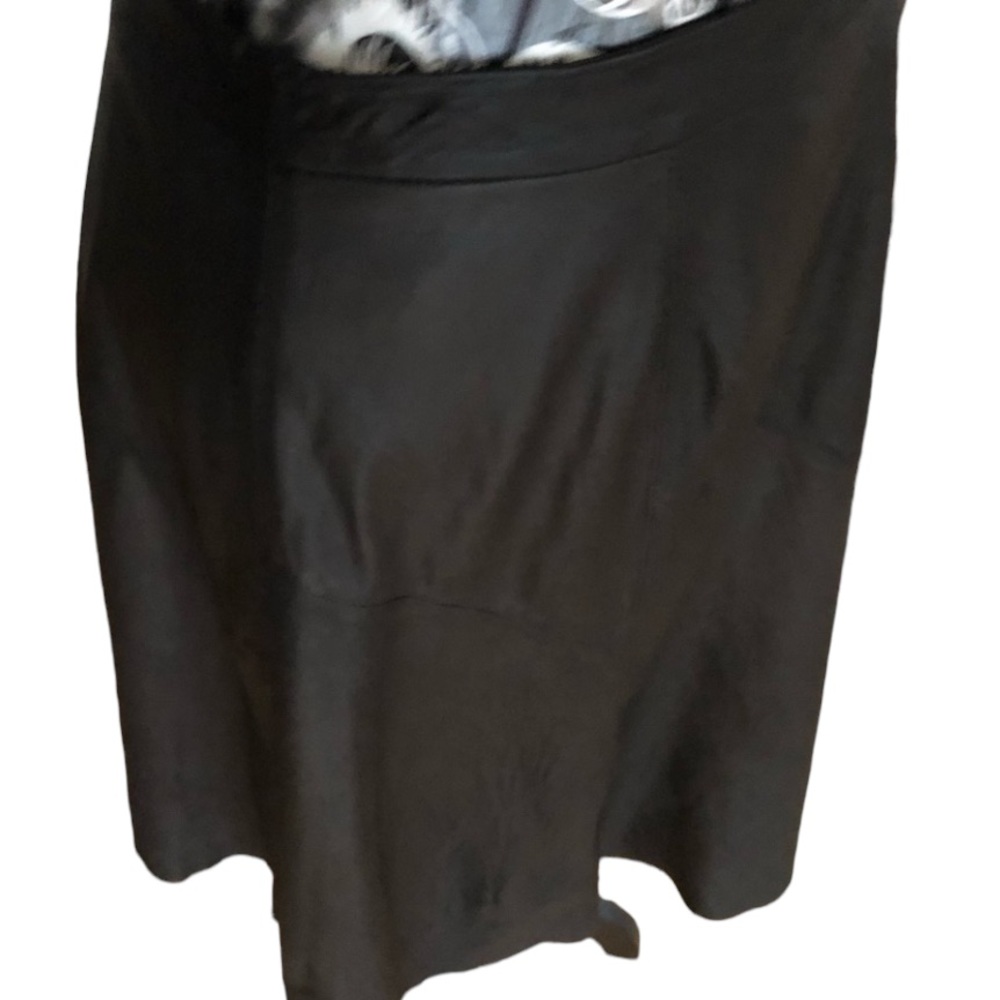 WYETH by TODD MAGILL fits size 10 black ultra soft leather circle skirt - Picture 4 of 14